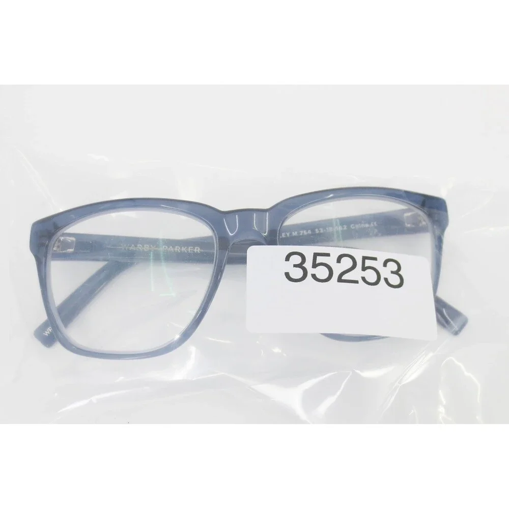 Warby Parker Barkley M 754 Blue Square Eyeglass Frames 53-18-142 Mens Womens